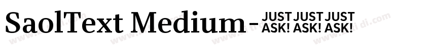 SaolText Medium字体转换